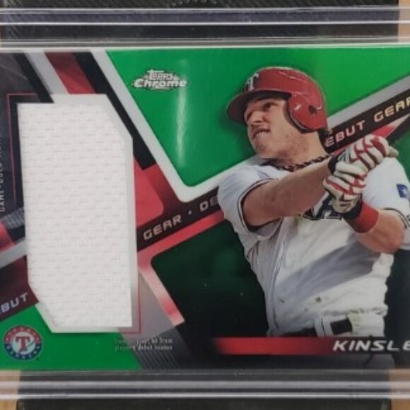 2019 Topps Chrome - Debut Gear - Green Refractor #DG-IK Ian Kinsler #/99 - Picture 1 of 2